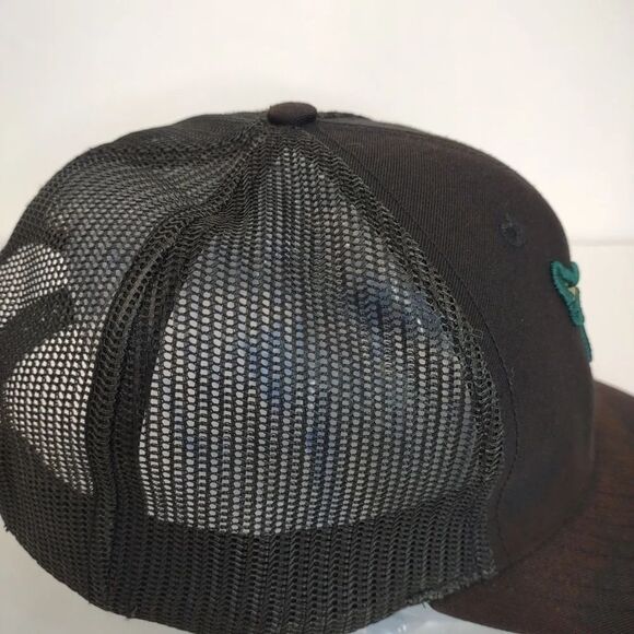 Eagle Eyes Mesh Trucker Hat Embroidered Green Black Beige Snap Back Richardson - Picture 11 of 12